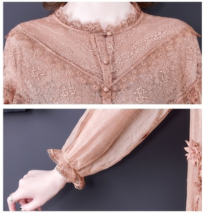 L-5XL Công Nghiệp Nặng Thêu Dài Tay Áo Kích Thước Lớn Ăn Mặc Ánh Sáng Sang Trọng Lỏng Thường Quá Khổ Ăn Mặc - Product Image 3