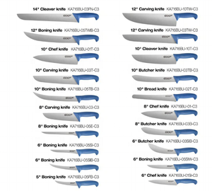 14/12/10/8 "スローターナイフセットPPハンドルステンレス鋼肉屋ナイフキッチンボニングスキニングナイフセットカスタムカラー - Product Image 5