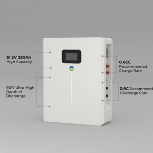 Système de stockage d'énergie domestique empilable 51.2V560AH, montable au mur, avec connexion Bluetooth, longue durée de vie de la batterie, prix d'usine - Product Image 1