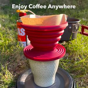 <span class=keywords><strong>Filtre</strong></span> à café et à thé multifonctionnel en silicone écologique sans BPA, pliable, portable, pour le camping en plein air, la maison - Product Image 2