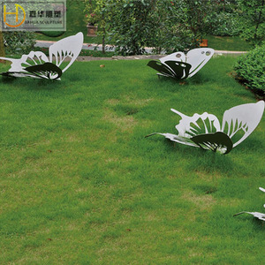 Jiahua Stainless Steel Mirror Butterfly Outdoor Garden Metal Wall Mount Decorative Sculpture Animal Shape Irregular - Product Image 2