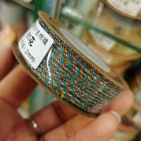 Fil de coton non élastique de 1,2 mm, lustré à la main, pour perles colorées, perles Bouddha, bricolage, cordon bouddhiste, pompon, style ethnique