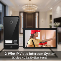 Sistema de Videoportero Hiwink 2K con Reconocimiento Facial, Estación Exterior PoE Impermeable IP65 para Múltiples Apartamentos, Teléfono de Puerta ONVIF