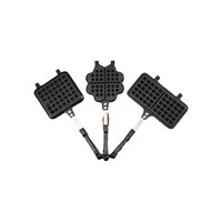 Moule à gaufres en alliage d'aluminium en forme d'œuf, compatible four, antiadhésif, pour gâteaux et biscuits, livré avec pinceau à huile