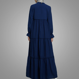 Mới Nhất Chất Lượng Cao Dài Tay Áo Phụ Nữ Hồi Giáo Ăn Mặc Phong Cách Đơn Giản Rắn Phát Triển Hồi Giáo Quần Áo Thanh Lịch Dân Tộc Abaya <span class=keywords><strong>Kebaya</strong></span> - Product Image 4