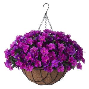 Mùa Thu Treo Giỏ Cho Ngoài Trời <span class=keywords><strong>Coco</strong></span> Coir Lót Nồi Rau Giỏ <span class=keywords><strong>3</strong></span> <span class=keywords><strong>Tier</strong></span> Dệt Đay Lưu Trữ Chậu Hoa Tường Vừa - Product Image 1