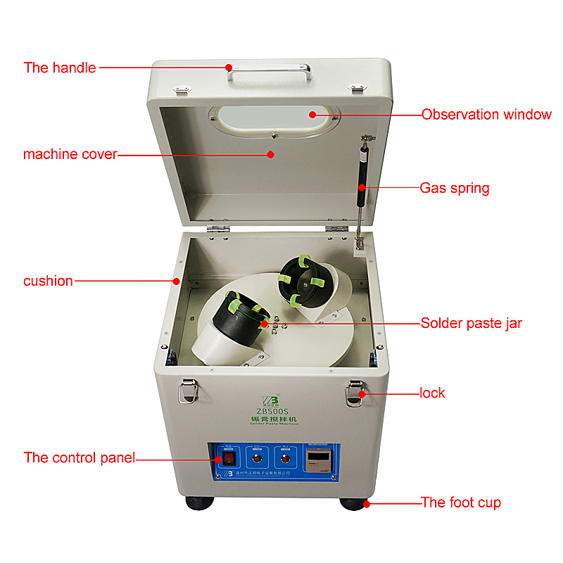 Automatic solder paste mixer 500g1000g ZB500S for repairing PCB reflow