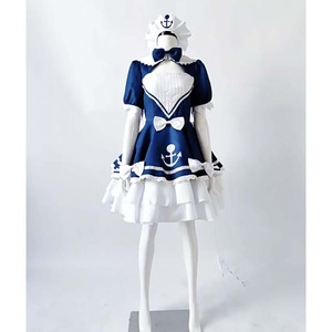 Mujer VTuber Hololiv Virtual YouTuber <span class=keywords><strong>Minato</strong></span> Aqua Cosplay Blue Maid Dress Costume IDOL-003 - Product Image 5
