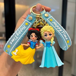 Blancanieves 3D personaje animación teléfono móvil llavero colgante de plástico para <span class=keywords><strong>libro</strong></span> bolsa pareja llaves de coche regalos colgantes - Product Image 3