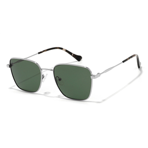 Gafas de Sol Unisex con Marco Metálico Rectangular, Lentes Grises Degradados, 100% Protección UV, Protección Solar para Adultos - Product Image 4