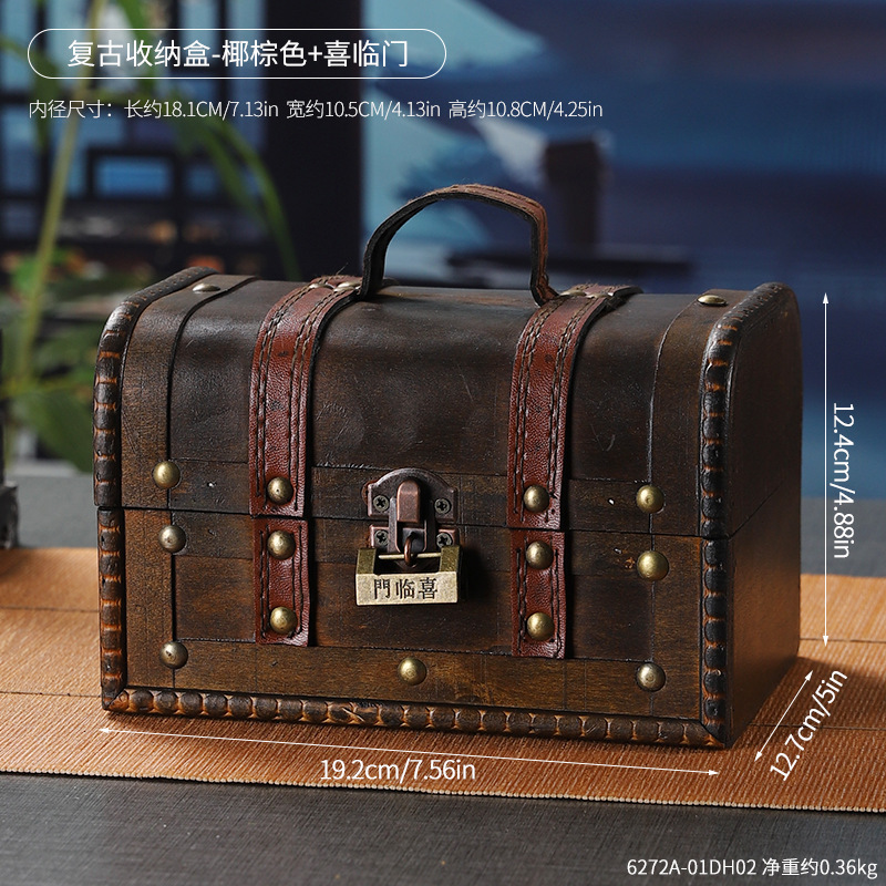 6272A-01DH02 Caja de almacenamiento - Marrón coco (Sídney)