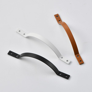 Arch-shaped Cabinet Drawer Handles Bridge Iron Die Casting <b>Black</b> White Brown Modern Minimalist Style - Product Image 2
