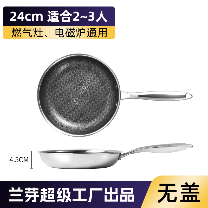 304 Stainless Steel, 24cm [No Lid]