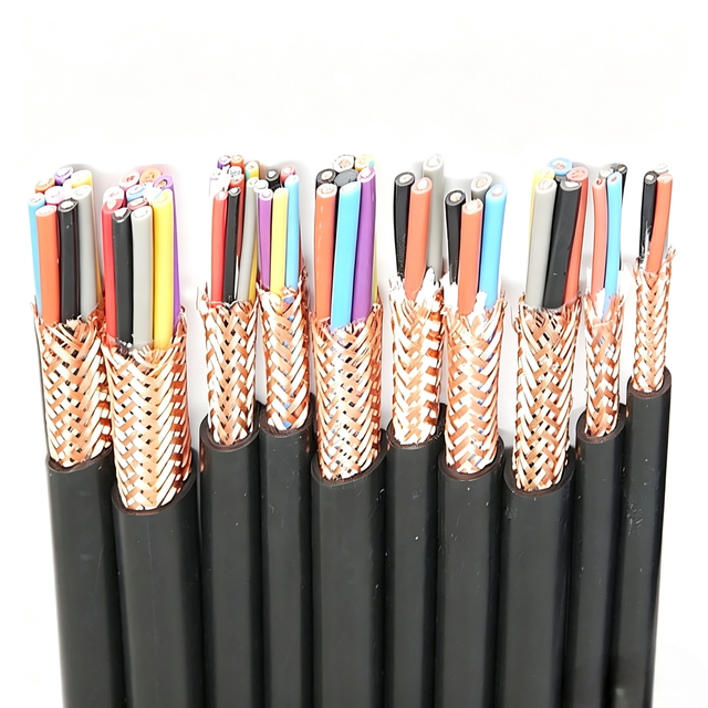 Copper-core KVVRP Shielded Flexible Control Cable 14/16/19 *1.5 mm for signal Transmission in Construction Machinery