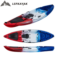 Kayak/canoë populaire 2025, kayak de bateau de pêche simple de 9 pieds 1 personne avec siège arrière de pagaie d'accessoires, chaise de cadre, moteur