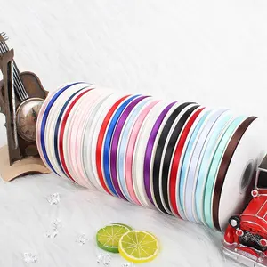 Polyester Satin Ribbon Factory Wholesale Cheap Price 100 Yards Custom Satin Ribbon Roll Red White Gold Color Satin Ribbon Silk Clothes Accessories Ribbon