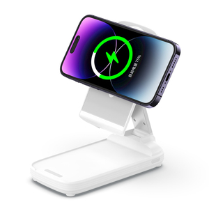พาวเวอร์แบงค์ไร้สายแบบพับได้ Holder15W 10000มิลลิแอมป์ต่อชั่วโมงพาวเวอร์แบงค์แบบ3 in 1ชาร์จไร้สายได้สำหรับ <span class=keywords><strong>iPhone</strong></span> 15 - Product Image 3