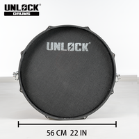 Tambour basse noir de 22 pouces de haute qualité, instrument de percussion en caoutchouc avec un timbre unique et varié