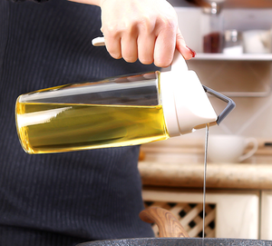 Pot à <span class=keywords><strong>huile</strong></span> de cuisson en verre, pot en acier inoxydable 304 avec couvercle et poignée - Product Image 4