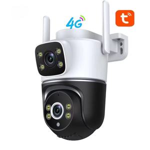 Tuya 4G europeo e americano all'aperto IP66 4G doppia lente HD 4mp 8MP PIR telecamera di rilevamento del movimento IP PTZ telecamera di sicurezza - Product Image 1