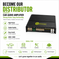 Amplificateur audio de voiture mono classe D HQ-200.4A 130W par canal 2.4 avec égaliseurs pour revendeurs de stéréos automobiles