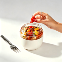 Boîte à lunch en verre borosilicate avec couvercle à vis et manchon en silicone, récipient hermétique pour préparation de repas, idéal pour le bureau et la salle de sport