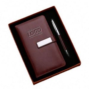 Personalized PU Leather Keychain & Pen <b>Gift</b> <b>Set</b> with Digital Printing Custom Logo Corporate Promotional Items - Product Image 1