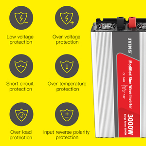 <span class=keywords><strong>Convertisseur</strong></span> de puissance à onde sinusoïdale modifiée haute efficacité <span class=keywords><strong>3000W</strong></span> 12V/24V DC vers 110V/220V AC pour <span class=keywords><strong>camping</strong></span>-<span class=keywords><strong>car</strong></span>, <span class=keywords><strong>camping</strong></span>, maison, hors réseau - Product Image 3