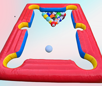 Jeu amusant billard gonflable snookball aire de jeux football billard gonflable table de ballon de football