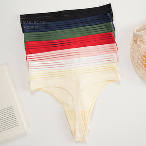 Europa y los Estados Unidos Sexy ropa interior de gran tamaño mujeres moda cintura todo algodón fino transpirable deportes Fitn - Product Image 1