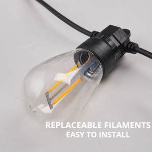 Nhất Bán Chuỗi Ánh Sáng Ngoài Trời Không Thấm Nước Vườn Trang Trí Cắm Trại Đèn LED E27 Bóng Đèn S14 LED Bóng Đèn 220V IP65 LED Ánh Sáng - Product Image 3