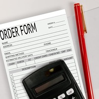 Carnet autocopiant 2 exemplaires pour commandes et factures, 8,3x5,5 pouces, Vente directe usine