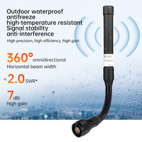 Antena Omnidireccional de Fibra de Vidrio con Cuello de Cisne 4G/2.4G/5.8G, Conector N-Macho, Flexible, Alta Ganancia 7-6dBi para Red WLAN WiFi 4G