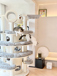 Hamacas para Gatos de Alta Calidad con Diseño de Escalera Alta y Poste Rascador de Tubo de Papel, Juguetes para Mascotas, Torre de Lujo para Gatos, Ideal para Familias con Múltiples Gatos - Product Image 5