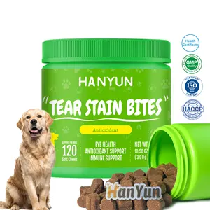 Label pribadi OEM / ODM suplemen hewan peliharaan kucing & anjing penghilang noda mata anjing kunyah suplemen vitamin hewan peliharaan