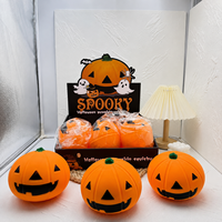 Jouet Squishy Citrouille Géante d'Halloween en Gros, Jack O'Lantern, Jouet Sensoriel Anti-Stress à Presser, Sac OPP