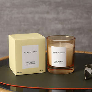 KLS Vente en gros Fabricant Prix bon marché Grand pot en verre avec logo personnalisé Bougies parfumées décoratives de luxe en cire de soja - Product Image 4