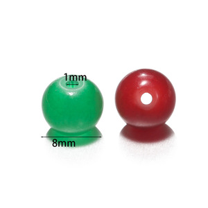 ลูกปัดแก้วกลมขนาด 8 มม. สำหรับทำเครื่องประดับหลากสี อุปกรณ์ DIY - Product Image 4