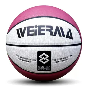 Indoor Game Composite Leather Custom Printed Basketball For Men And Women