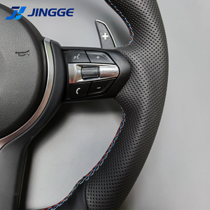 Volante Deportivo de Cuero Perforado para Modelos <span class=keywords><strong>BMW</strong></span> <span class=keywords><strong>340i</strong></span> X3 X4 X5 X6 F10 F16 F30 F32 E46 E60 E90 E91 E70 E71 M3 M4 M5 - Product Image 5