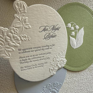 Enveloppe de mariage en papier kraft gaufré 3D personnalisée avec estampage à chaud personnalisé et impression offset - Product Image 3
