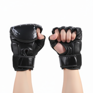 Guantes de MMA Grappling Guantes de MMA de cuero PU con estampado personalizado duradero para niños Guantes de PU Muay Thai MMA de Elegant Sports - Product Image 1
