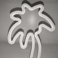 Enseignes au néon LED en cocotier avec Base de support, fournitures de fête, décorations de Table, décoration de maison, cadeaux pour enfants