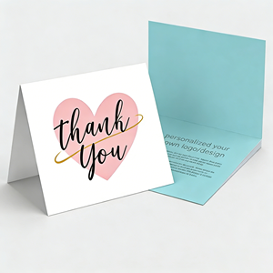 Custom Gift Card with Logo Personalized Corporate Branded Gift Card Colorful 300gsm Paper Thank You Cards for Business