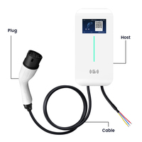 WICEN CE TUV Certifié IP65 Chargeur mural pour véhicules électriques 7kW avec gestion des câbles, chargeur mural domestique, chargeur EV Type 2