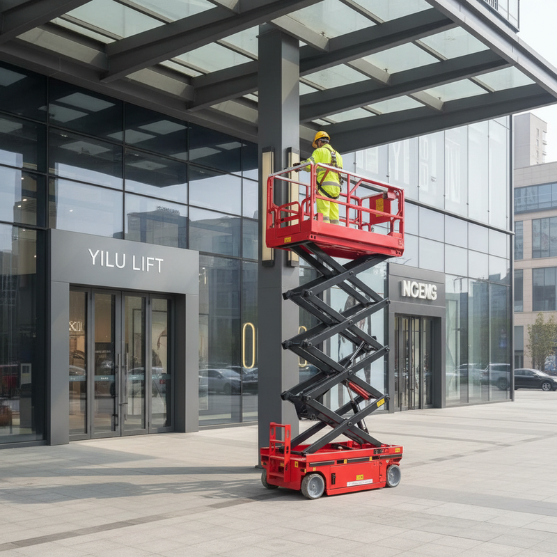 Portable 1m Hydraulic Scissor Lift Machine