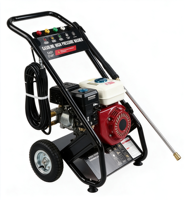 Nouvelle Pompe à Haute Pression Portable à Essence sur Roues pour Nettoyage et Entretien de Véhicules Commerciaux Équipement Durable