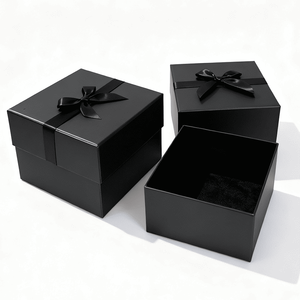 Caja Rígida de Dos Piezas Personalizada con Cinta de Satén y Acabado Mate, Logotipo de Marca para Empaque de Joyería Premium y Soluciones de Regalos de Lujo - Product Image 2