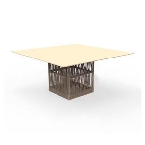 Mesa de Exterior Resistente Tejida con Cuerda y Sillas - Crea <span class=keywords><strong>un</strong></span> Ángulo de Comedor Atractivo <span class=keywords><strong>al</strong></span> Aire Libre en el <span class=keywords><strong>Patio</strong></span> Trasero o en el <span class=keywords><strong>Patio</strong></span> - Product Image 3