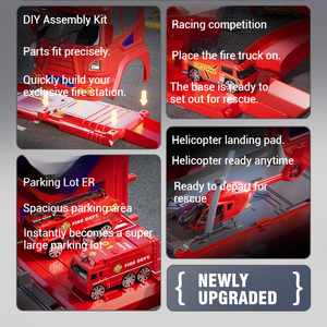 Nexus – Jouet de voiture de pompiers multifonctionnel transformable en <span class=keywords><strong>camion</strong></span> et ensemble ferroviaire, éducatif, en plastique ABS, échelle 1:5, pour enfants - Product Image 4